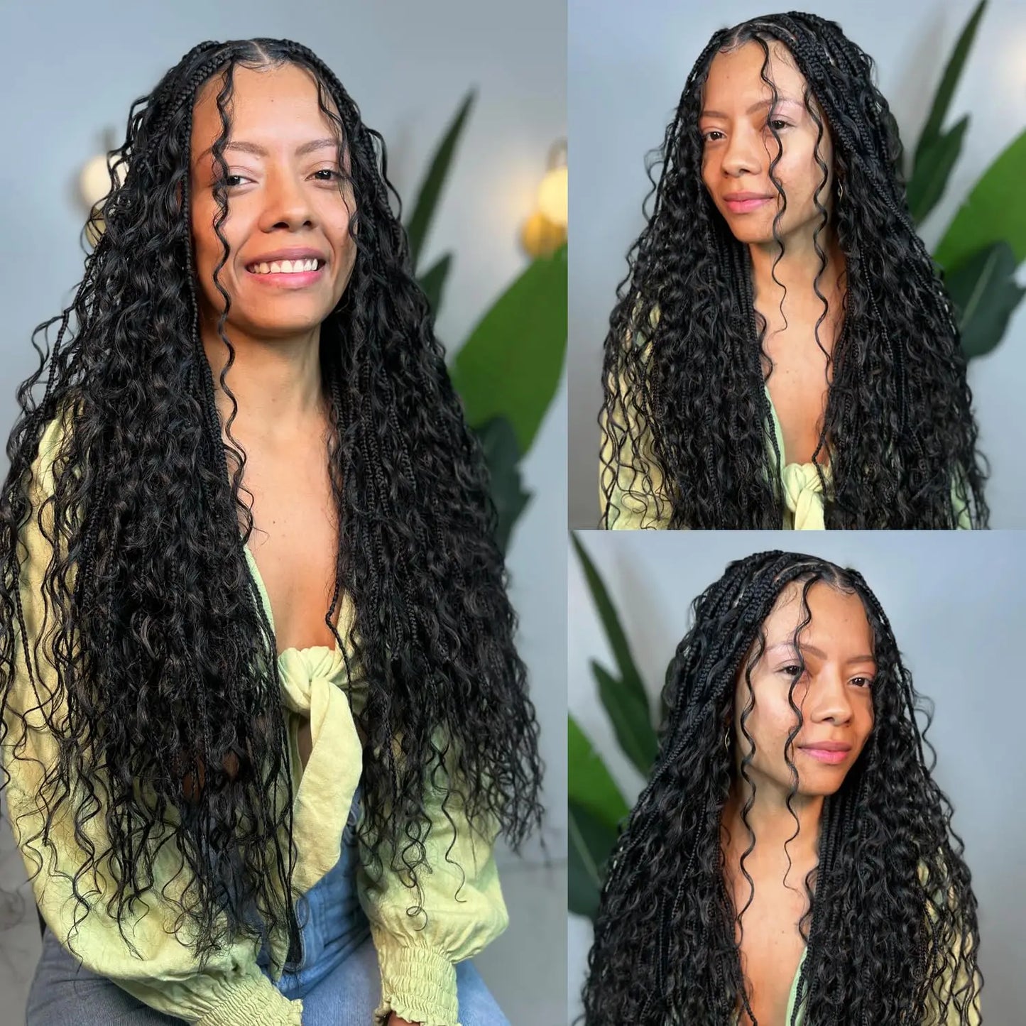 Cheveux à tresser humains Deep Wave en vrac Cheveux humains 100g Sans trame Extensions de cheveux humains Cheveux à tresser humains micro pour tresses bohèmes