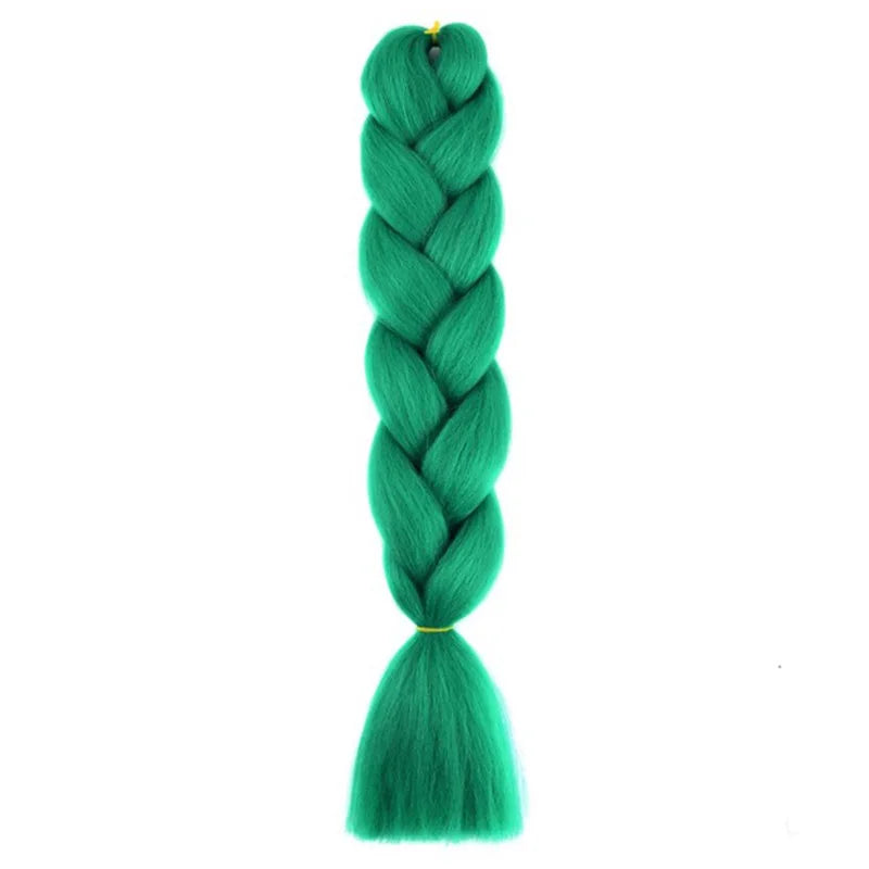 Extensions de cheveux synthétiques de 24 pouces, texture lisse Yaki, pour tresses Jumbo, boîte longue, pour femmes, Dreadlocks