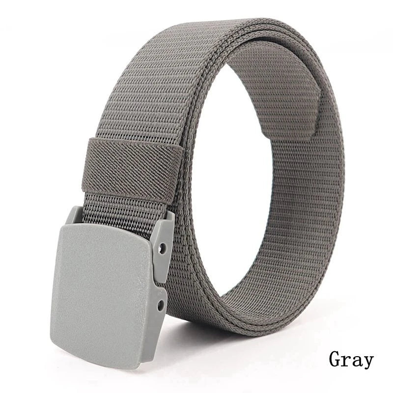38mm Tactical Waist Belt Unisex Lightweight Weave Fabric with Plastic Buckle for Airport Security Men Women Camouflage Style