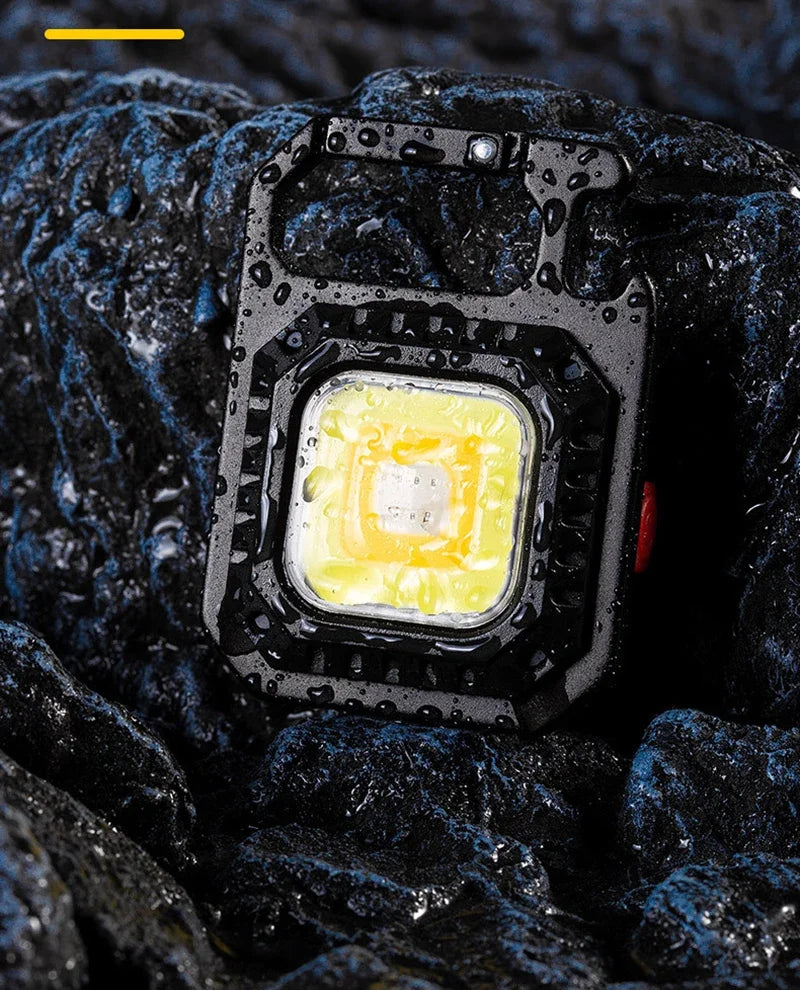 Mini LED Flashlight Magnetic COB Outdoor Camping Pocket Work Light 800 Lumens USB Rechargeable 7 Modes Spotlights