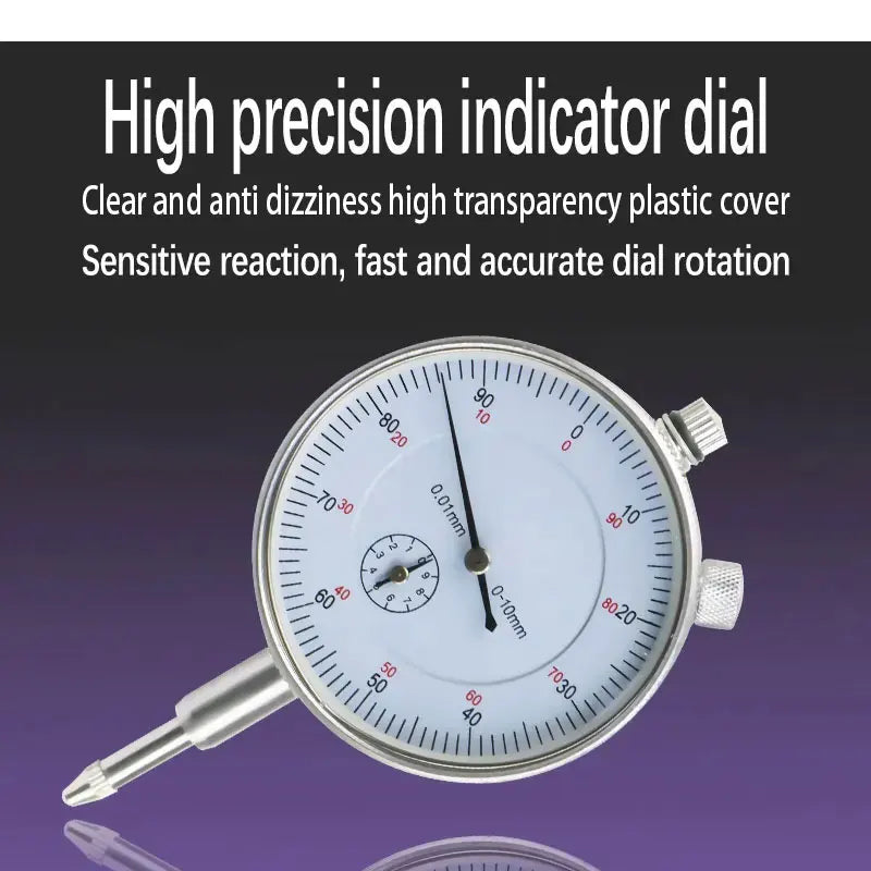 Precision 0.01mm Dial Indicator Gauge 0-10mm Meter Precise 0.01mm Resolution Indicator Gauge Mesure Instrument Tool Dial Gauge - Shoppiline