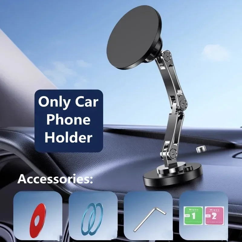 Magnetic Car Wireless Charger Stand Magnet Car Mount Fast Charging Station Phone Holder Bracket For Macsfae iPhone 15 14 13 12 - Shoppiline
