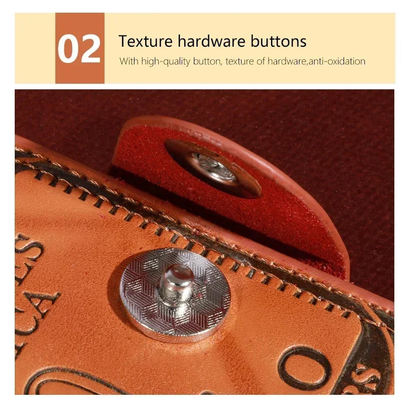 New Men's Trendy Leather Wallet with USD Print Multiple Card Holders High Capacity