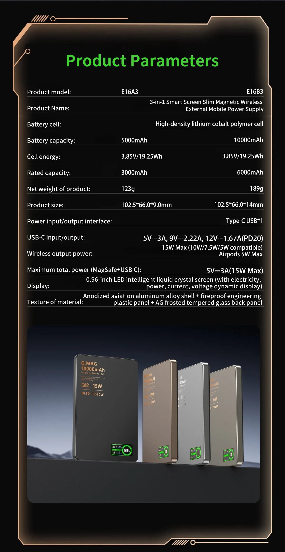 QI 2.1 Magnetic Powerbank Wireless Fast Charing Spare Portable External Battery for iPhone 12-17 Pro Watch Airpods 5000/10000mAh - Shoppiline