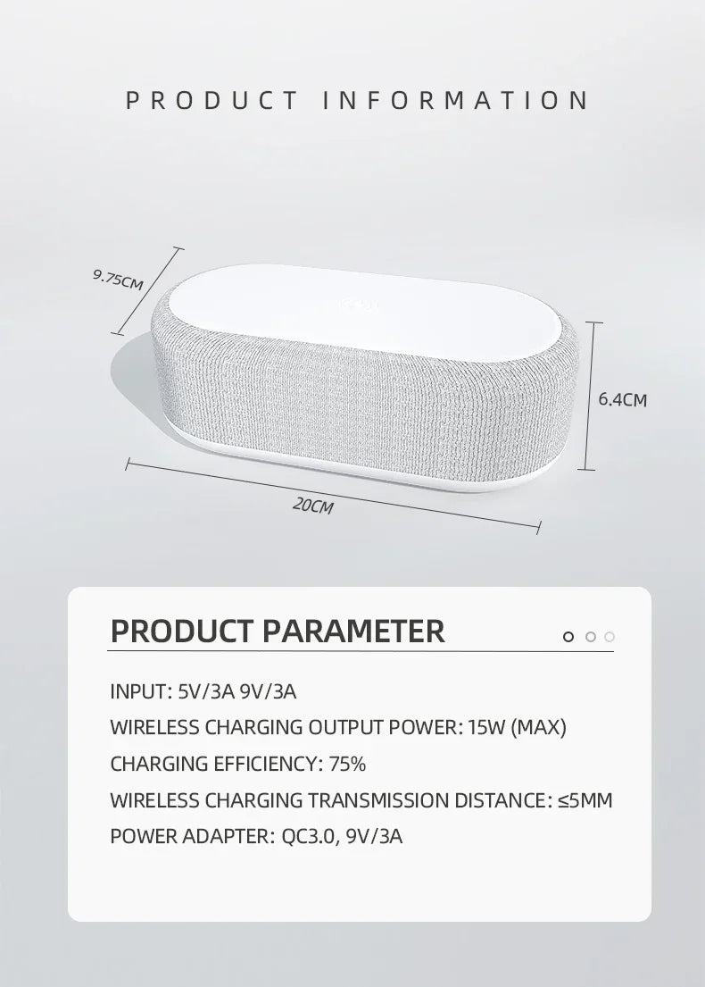 Alarm Clock Wireless Chargers Pad Phone Bedroom Lamp Night Light Desk Thermometer For iPhone 17 16 15 14 13 Fast Charging Dock - Shoppiline