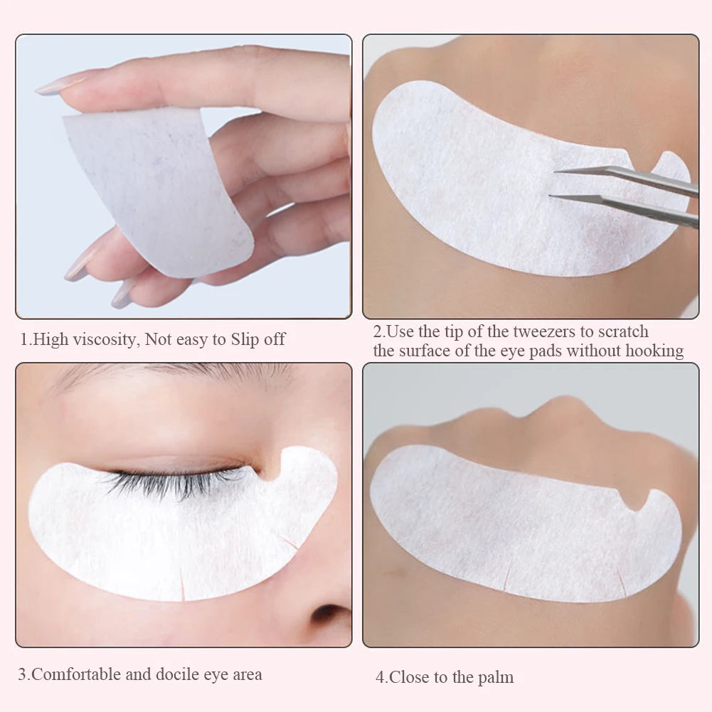 50pairs Eyelash Extension Paper Patches Lint free Under Eye Pads Grafted Eye Stickers Hydrogel Eyelashes Patch makeup tools