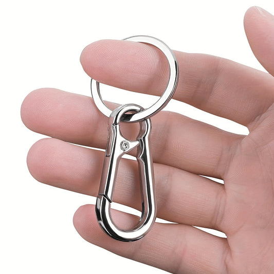 4Pcs Carabiner Clip Keychain Metal Carabiner Shape Key Ring Keyring Key Holder Clips Hook Holder Organizer for Car Keys Finder
