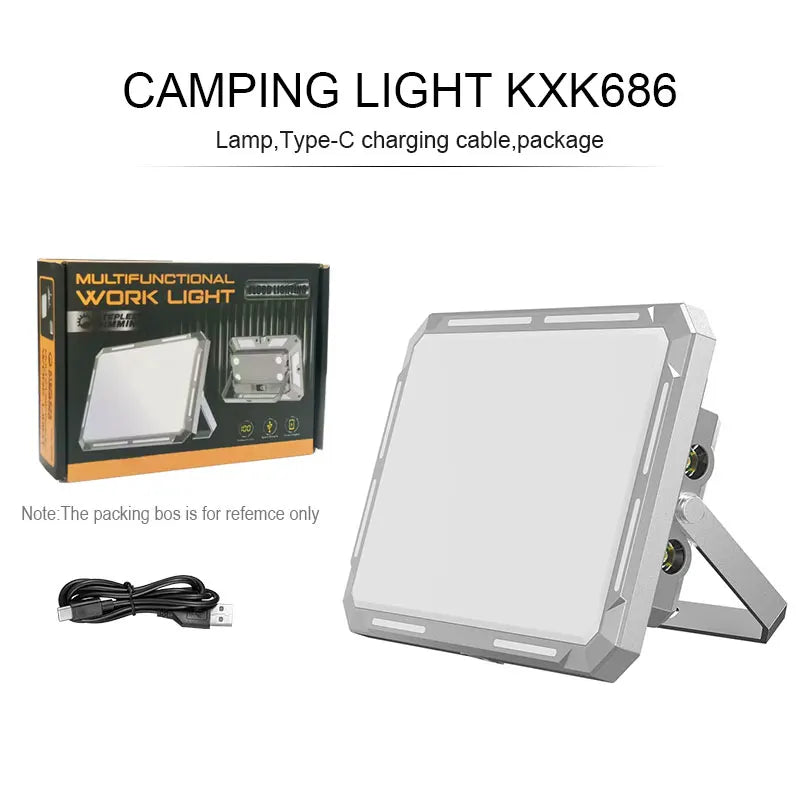 Portable LED Camping Tent Light Rechargeable Searchlight High Power Outdoor Emergency Lighting Waterproof Hanging Night Lamp - Shoppiline