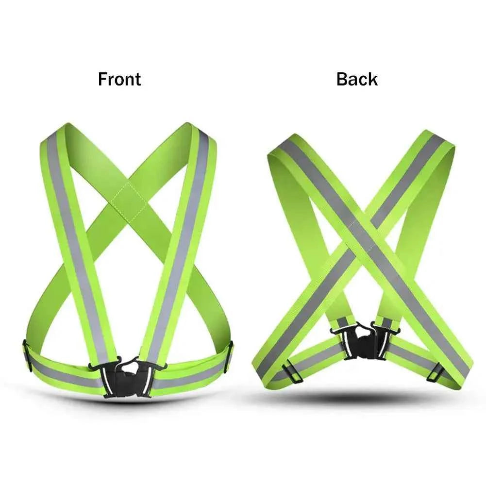 New Highlight Reflective Straps Night Running Riding Clothing Vest Adjustable Safety Vest Elastic Band For Adults and Children