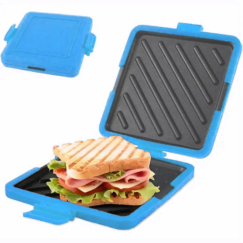1pc Food Grade Silicone Easy-to-Use Microwave Sandwich Maker with Adjustable Silicone Straps Quick, Even Cooking for Crispy Toas - Shoppiline