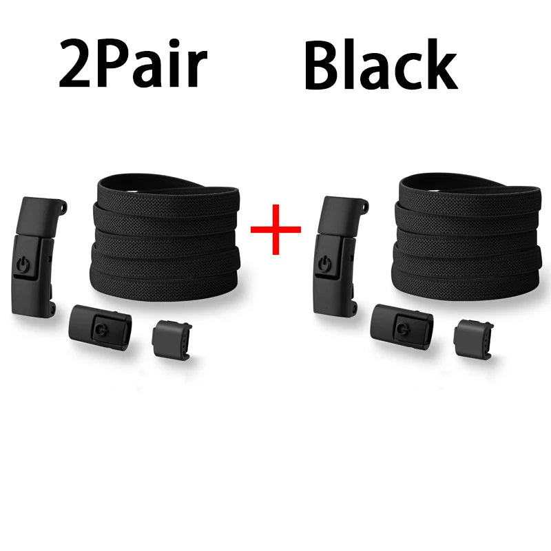 Press Lock Shoelaces without ties Elastic Laces Sneakers Tennis No Tie Shoe laces Shoes Accessories 1Pair/2Pair