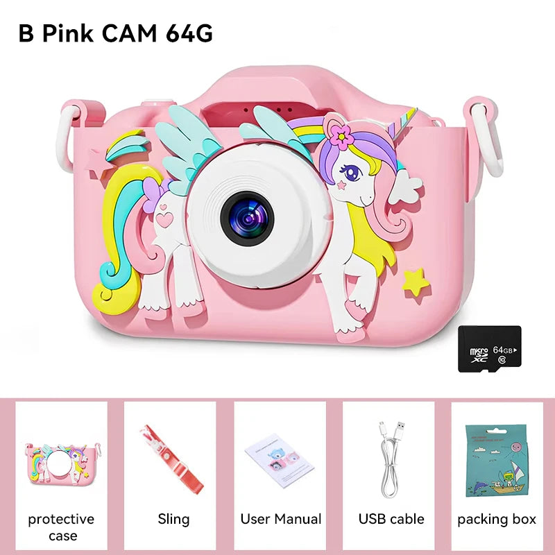 Christmas Children Camera HD 1080P Toddler Digital Video Camera 2.0inch Kids Camera with Silicone Cases Toys for Christmas Gifts - Shoppiline