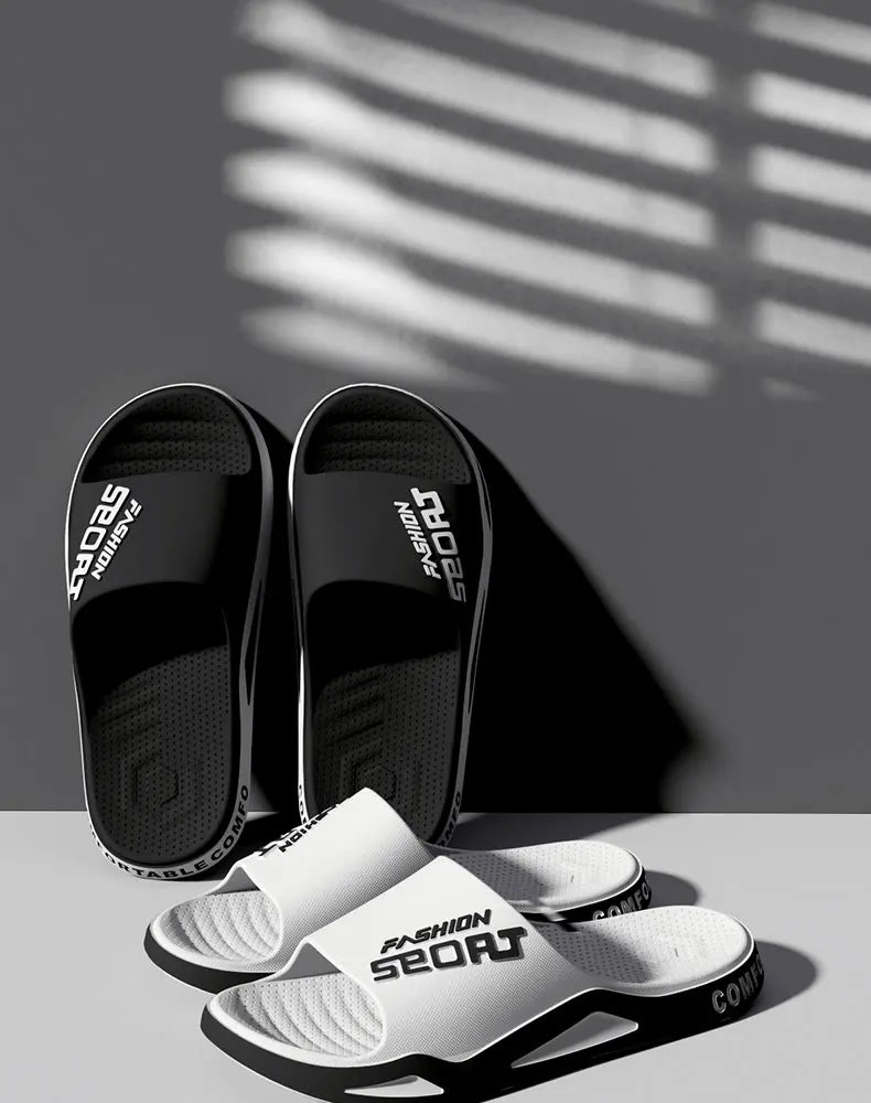 Men's Summer Fashion Slippers for Home ,Soft Soles, PVC Durable Material, Outdoor Sports and Leisure Beach Shoes for Couples