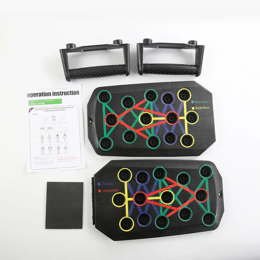 Portable Foldable Push-up Board Set With Handles Multifunctional Fitness Equipment For Chest Abdomen Arms Back Training