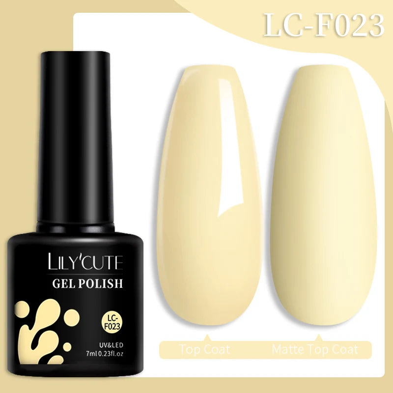 LILYCUTE 129 Colors 7ML Nail Gel Polish Nail Supplies Vernis Semi Permanent Nail Art Manicure Soak Off LED UV Gel Nail Varnishes