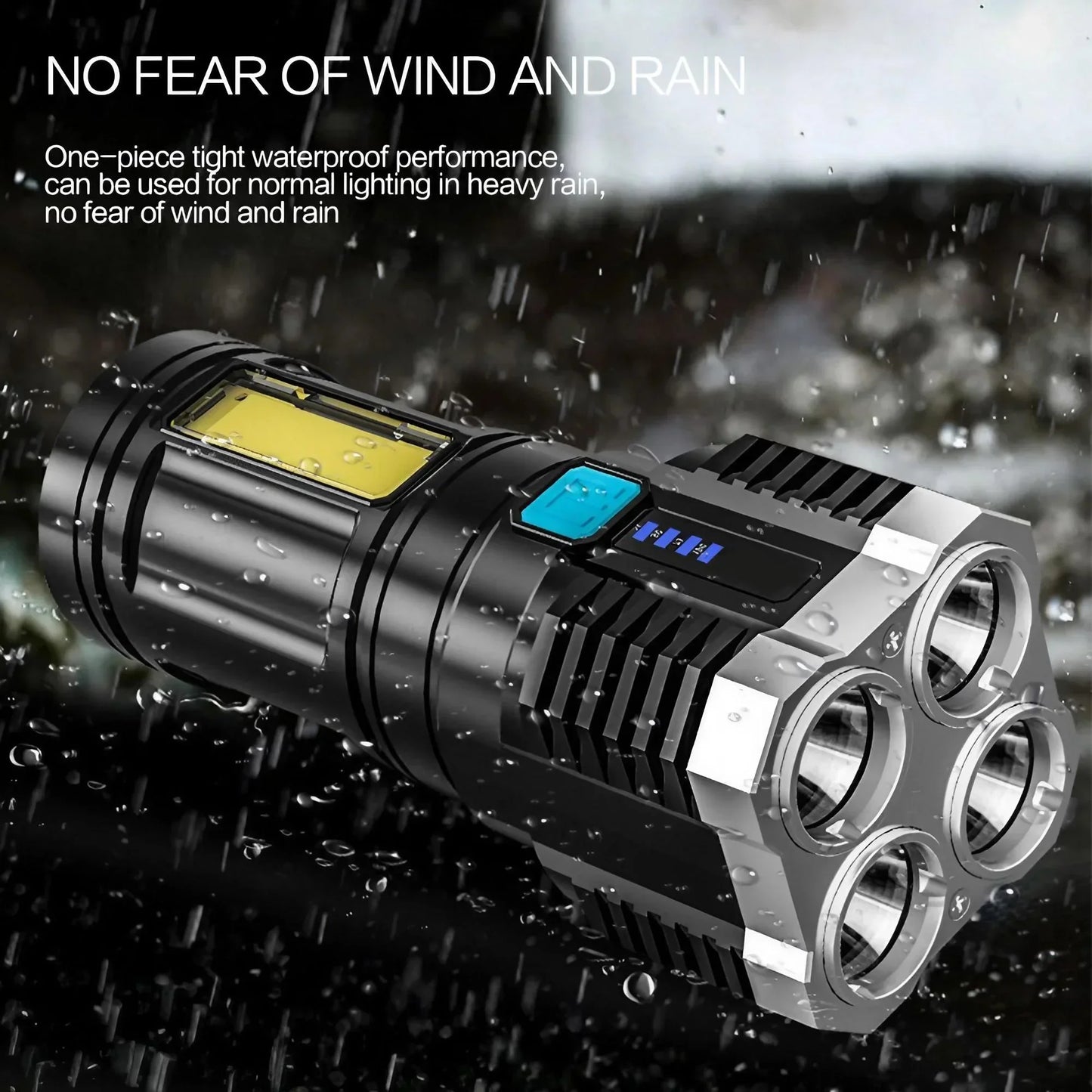 STONEGO Multi Functional LED High Beam Flashlight USB Rechargeable Portable Outdoor Hiking Exploration Light