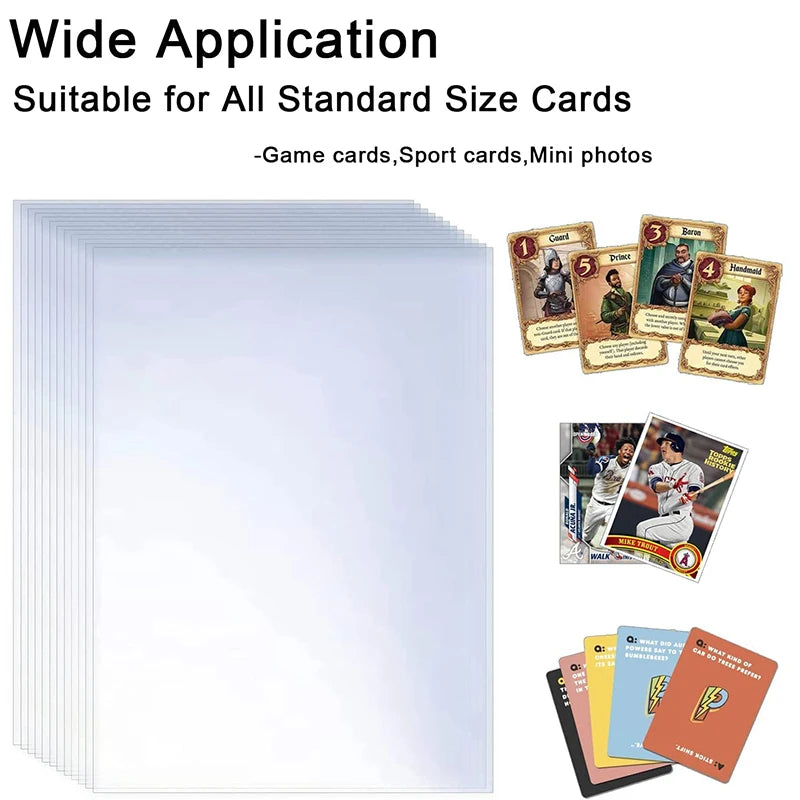 600pcs Hard Card Sleeves And Soft Card Holder Covered With Protective Filmclear Trading Protectors For Pokmone Football Gamecard