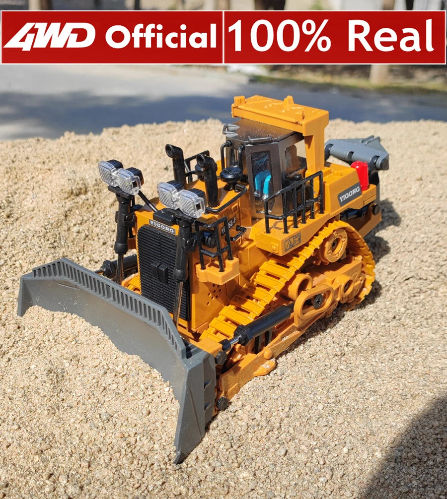 4WD Remote Control Excavator 4x4 Alloy Dump Truck Bulldozer Radio Model RC Car Construction Vehicle Toy Children Kids Gifts - Shoppiline