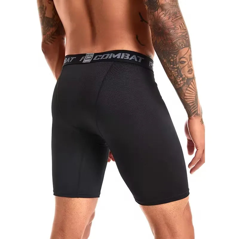 Men Boxers Sports Underwear Underpants Gym Shorts M L XL Black Quick-Drying Sweatpants Moisture Absorption Breathable Fitness