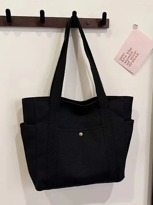 Canvas Bag Female Ins Forest Style Versatile Shoulder Bag Large Capacity Book Storage Student Class Commuter Bag Portable Cloth