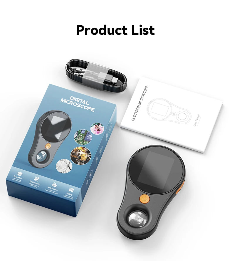 2.0inch 500X Digital Microscope 1080P Video Coin Microscopio with Magnifying Glass Wiht 8Leds for Electronics Repair Windows/Mac - Shoppiline