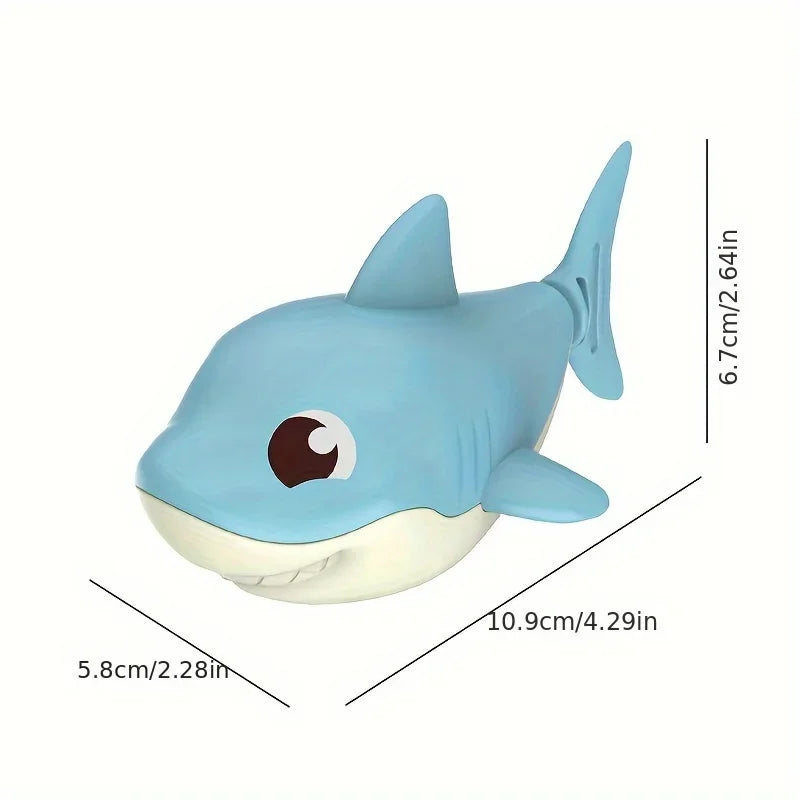 Clearance_1pc Summer hot new cartoon shark baby water play toy with wind up chain, outdoor beach toy, shower toy, bath toy_Conti