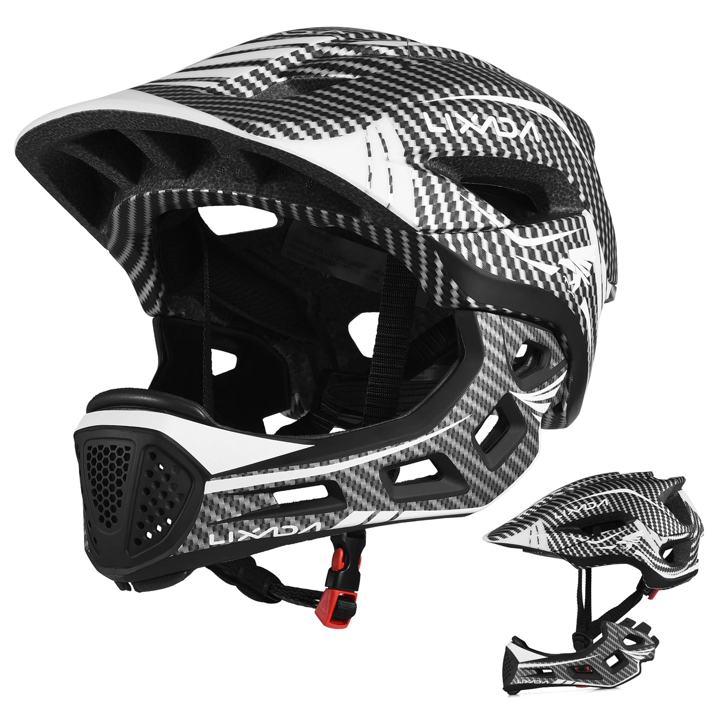 Lixada Kids Full Face Helmet Detachable Children Sports Safety Bike Helmet Protective Gear for Cycling Skateboarding Roller Skat - Shoppiline