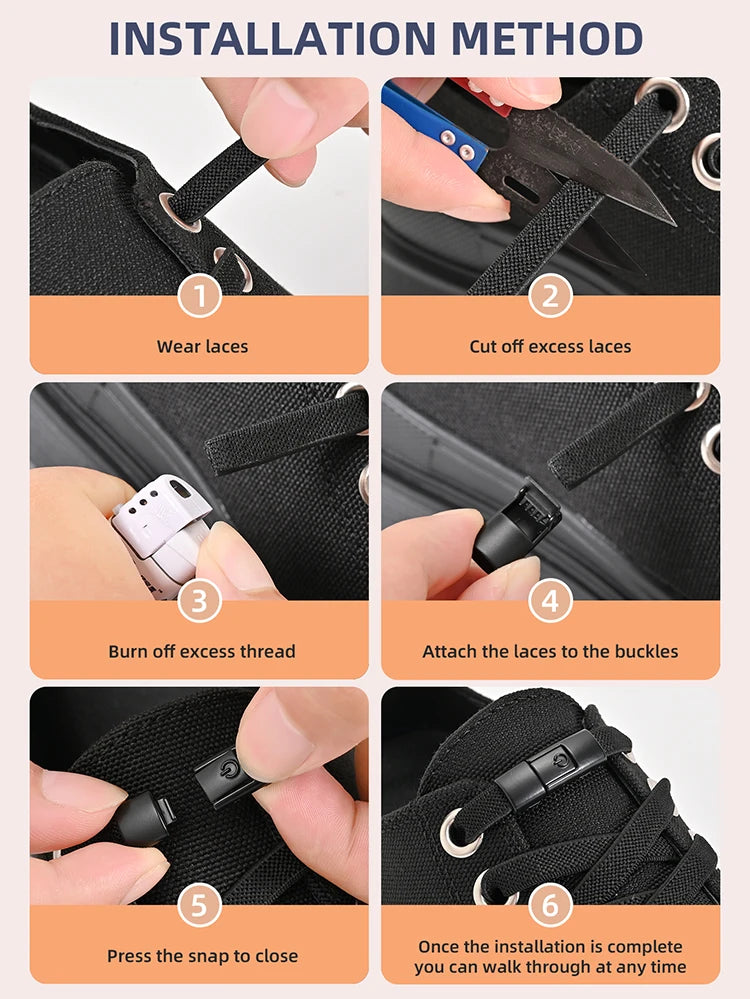 8mm Schnürsenkel ohne Binden, Pressverschluss Schnürsenkel, Elastische Schnürsenkel, Sneaker Kinder Erwachsene, Verbreiterte flache Schnürsenkel für Schuhe