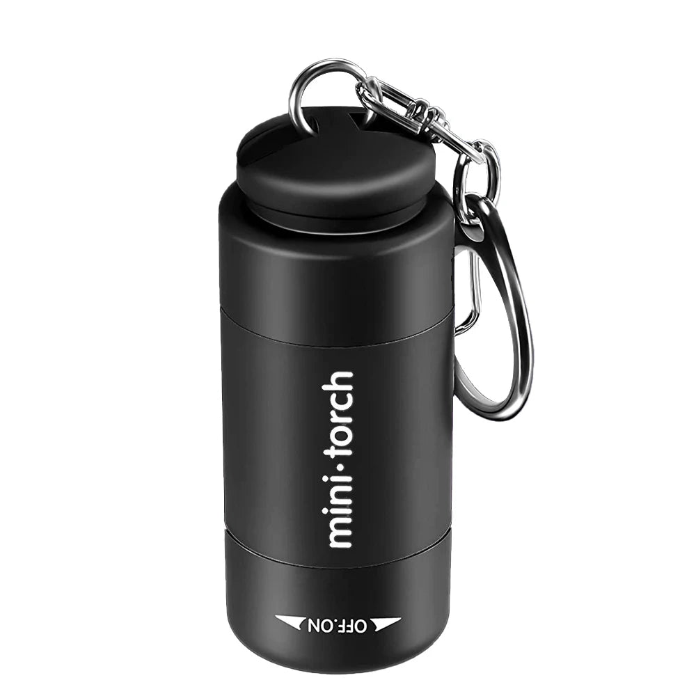 USB Rechargeable LED Multifunctional Strong Light Pocket Keychain Flashlight Waterproof Outdoor Hiking Camping Mini Flashlight