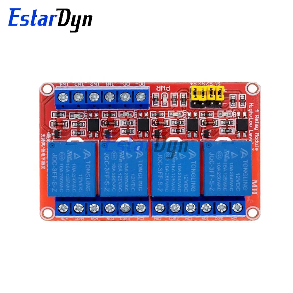 1 2 4 8 Channel 5V 12V Relay Module with Optocoupler, High Low Level Trigger Shield for Arduino PIC AVR MCU DIY Projects