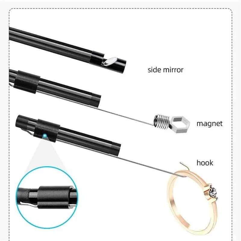 3 in 1 USB Endoscope for OTG Android Phone 7mm Borescope Inspection for PC MacBook Snake Camera For Pipeline