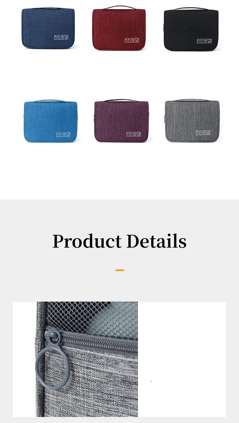 1PC Oxford Fabric Men Business Portable Storage Bag Toiletries Organizer Women Cosmetic Bag Waterproof Hanging Travel Wash Pouch