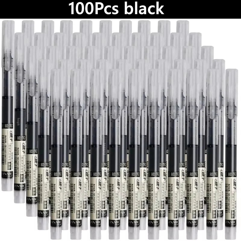 3-102Pcs/set High Quality Needle Type Gel Pens Straight Liquid Ballpoint Pen Kawaii Stationery School Office Supplies Writing
