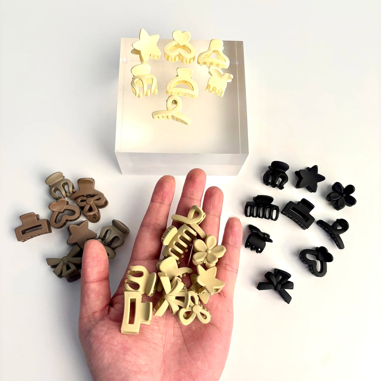 5/10/20/30pcs Beige Mixed Pack Small Clips, Cute Girl Accessories - Perfect for Daily Use, Special Occasions, or Travel Gifts