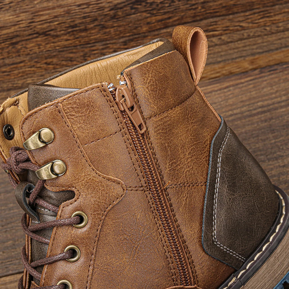 Size 7-13 Ankle Boots For Men Men's Leather boots Brand Boot for men #AL605