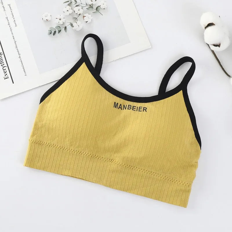 New Sports Bra for Women Gym Sexy Crop Top Bra Women Cotton Underwear Soft Comfort Tube Tops Female Brassiere Tops for Girls