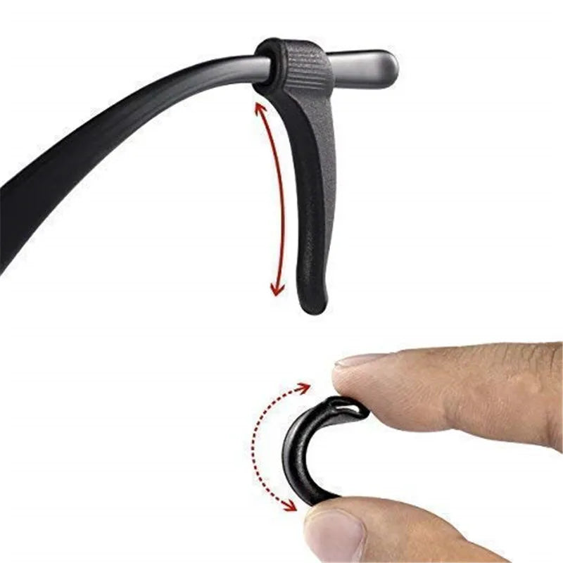 10/20/30/100pcs Anti-slip Silicone Ear Grip Glasses Eyeglasses Leg Ear Hook Stopper Bracket Fastener Accessories Temple Tip