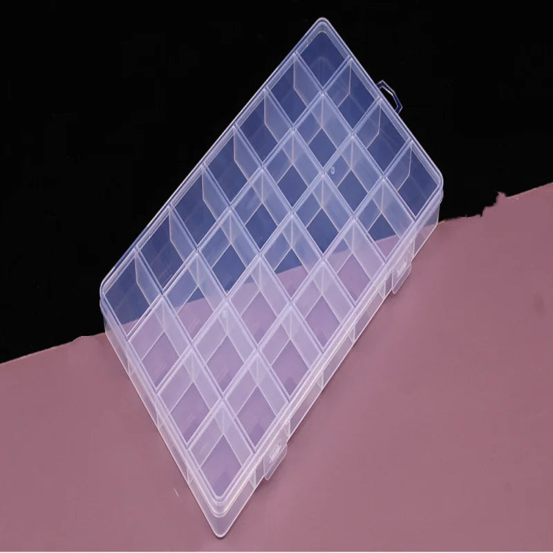 Transparent Clear Plastic Empty Jewelry Storage Organizer Container Display Case For Earrings Loose Beads Craft Supplies