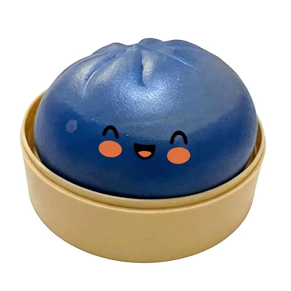 Realistic Giant Dumpling Squeeze Toy with Bamboo Steamer Soft TPR Dough Ball Decompression Fidget Toy Funny Creative Gift