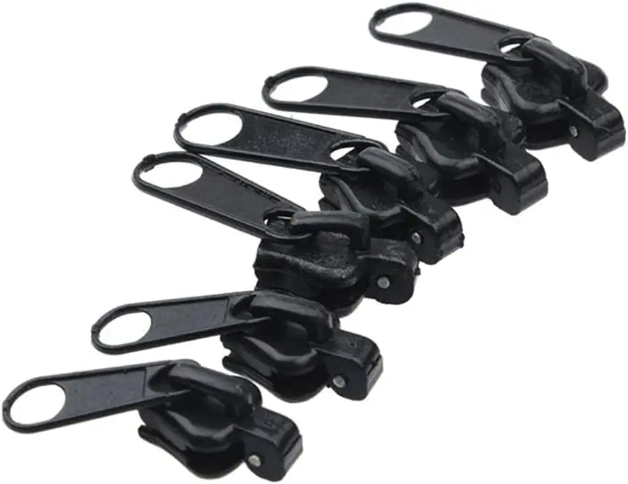 6Pcs Black Universal Instant Fix Repair Kit Replacement Zip Slider Teeth Design Arts, Crafts and Sewing