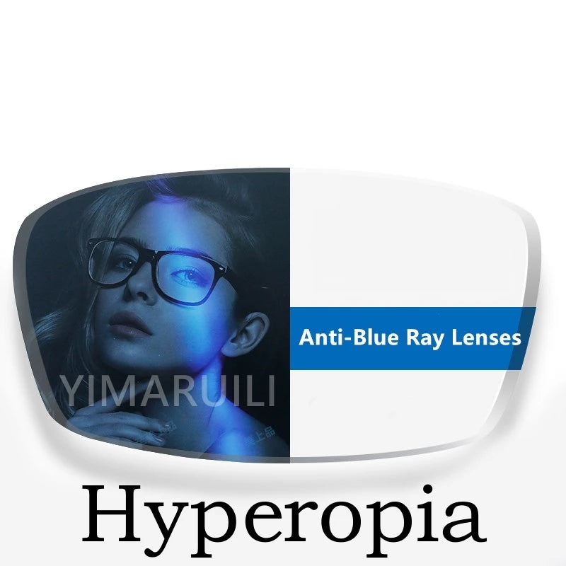 YIMARUILI 1.56 1.61 1.67 1.74 Anti-reflective Anti-scratch UV400 Anti-blue Light Lenses HMC Coating CR39 Resin Optical Lens