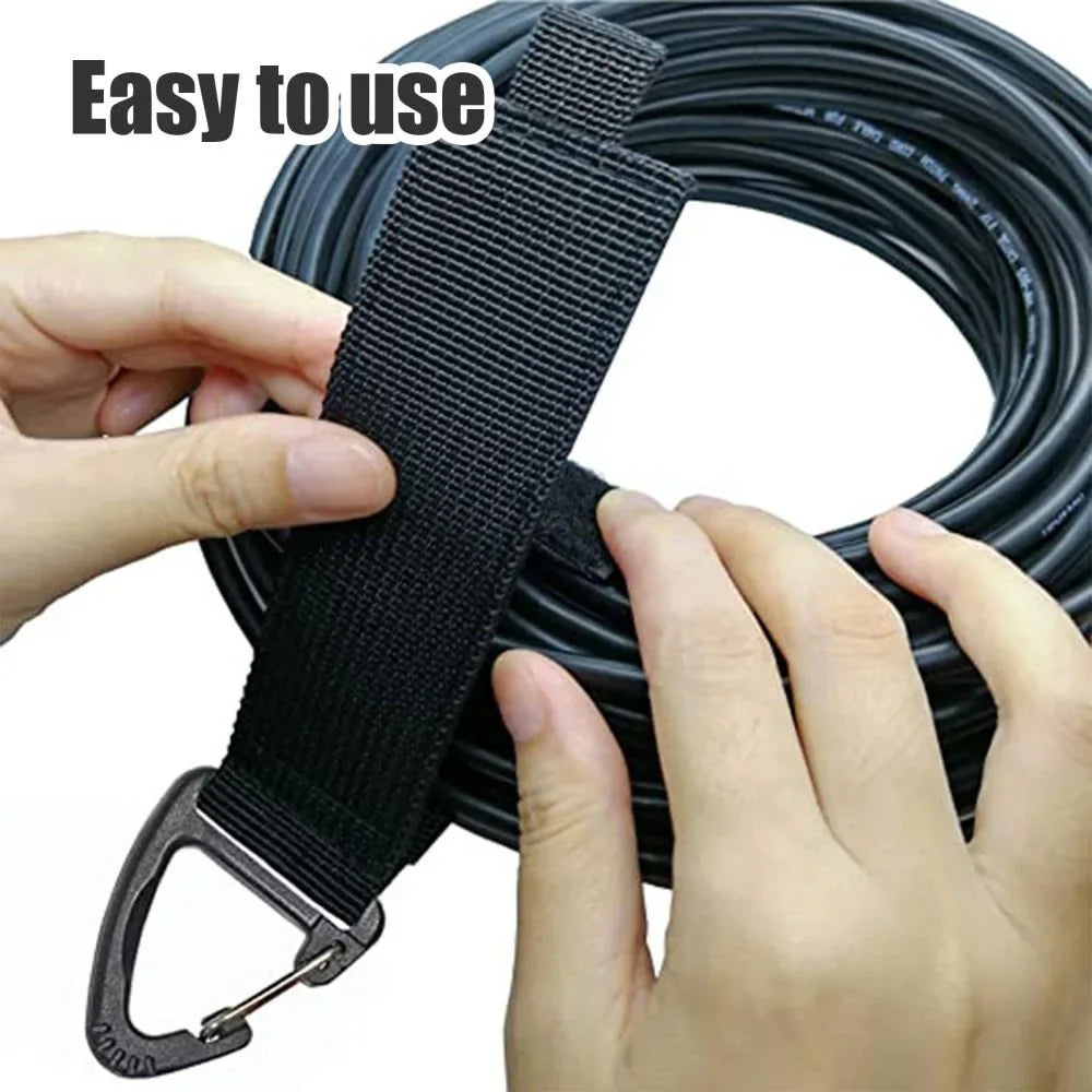 Heavy Cable Cord Storage with Triangle Buckle Wire Manager Power Cord Management Nylon Belt Keychain Straps for Cable Hoses