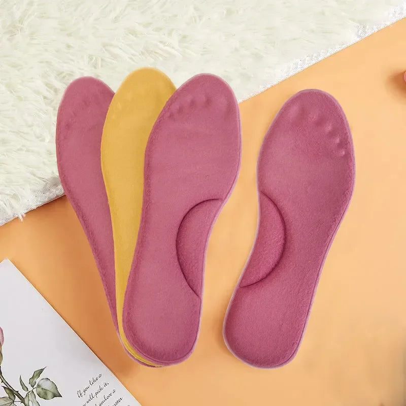 4D Massage Warme Stapel Schuhe Einlegesohlen Superweiche Latex Sportschuheinlagen für Füße Laufen Basketballschuhsohle Fußgewölbestütze Orthopädisch