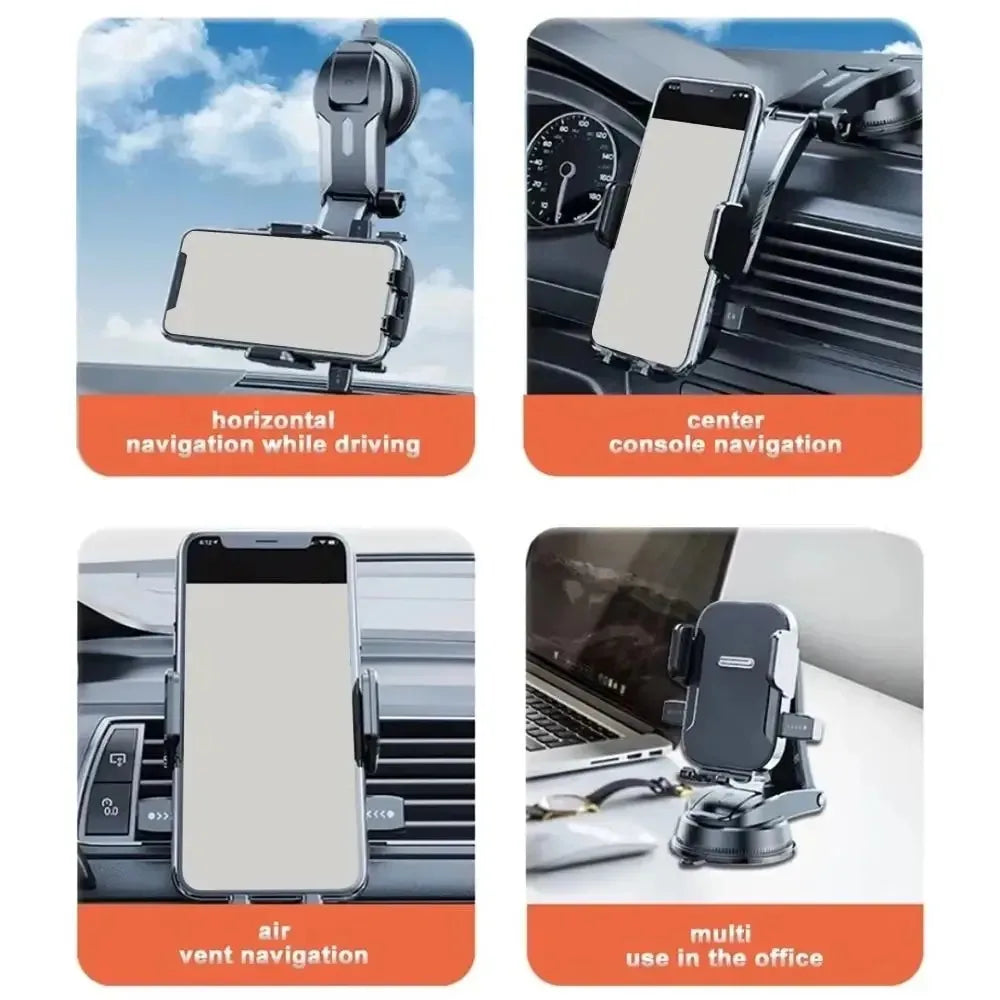 Suction Cup Car Phone Holder 360° Rotation Car Dashboard GPS Navigation Mount Stand For iPhone Samsung Xiaomi Smartphone Bracket