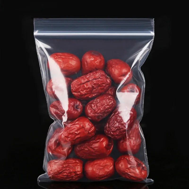 30-100pcs/bag 4*6/5*7/6*8/7*10/8*12cm Zipped Lock Reclosable Plastic Poly Clear Bags Bulk Jewelry Craft Accessory Packaging