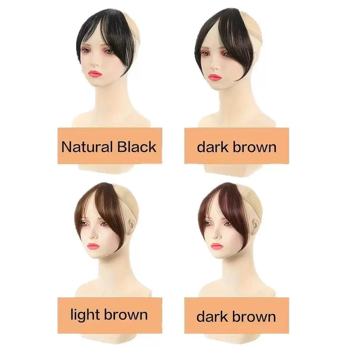 Synthesis Wig Middle-Part Bangs Hair Extensions Clip In Forehead Natural Seamless French Oblique Bangs Eight-Character Bangs