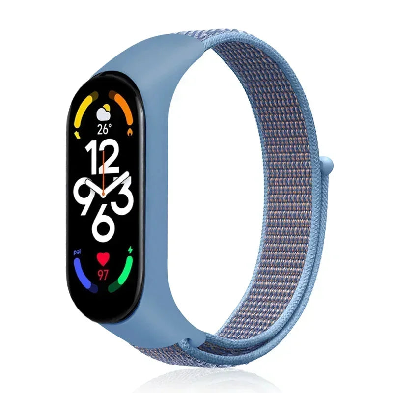 Nylon loop Mi band 4 5 6 Strap Replacement Soft Adjustable Wrist Watchband Pulsera correa For Xiaomi Mi band 3 4 5 6 7 Bracelet