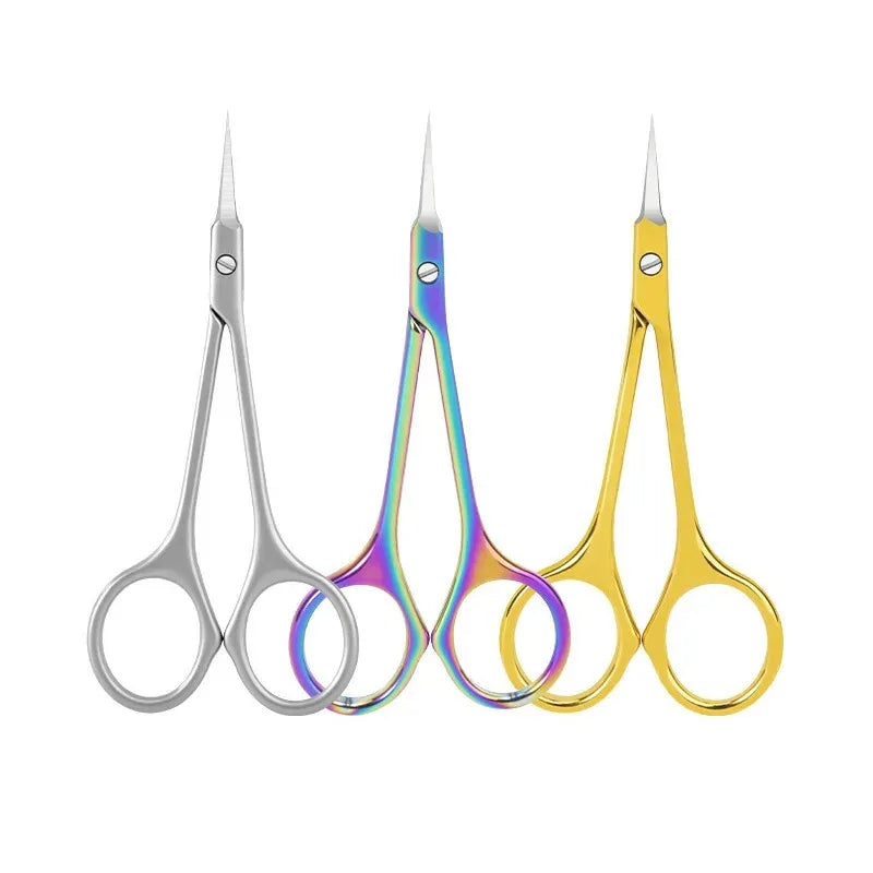 1pcs Stainless Steel Cuticle Scissors Dead Skin Remover Russian  Curved Tip Nail Scissors Manicure Tool
