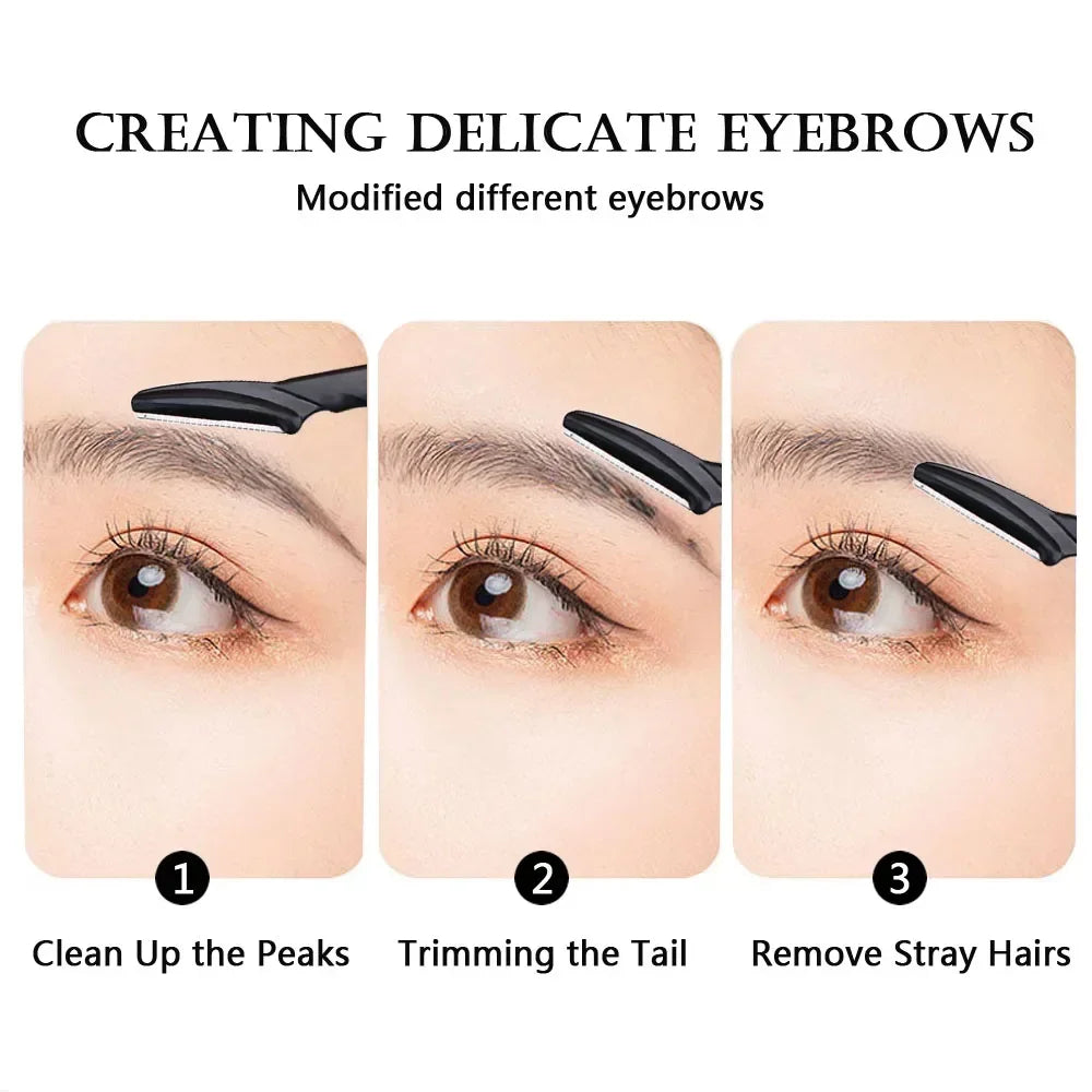 Eyebrow Trimmer Knives Makeup ToolsPortable Face Razor Hair Remover Cutter Brow Epilation Hair Removal Eye  Shaver Blades