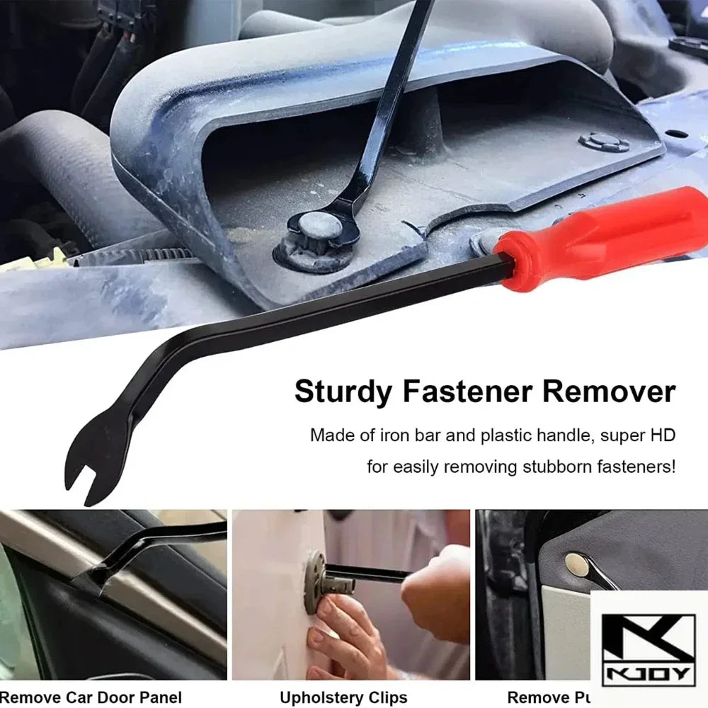 kkjoy Car Clip Removal Pliers Trim Pry Tool Kit for Auto Body Panel Door Fastener Repair